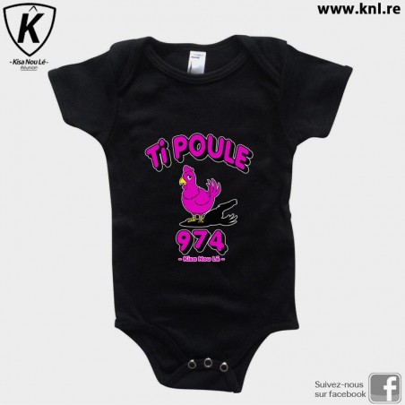 Body Bébé Ti Poule noir