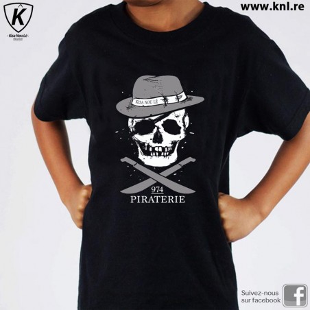 Tee Shirt Piraterie enfant noir