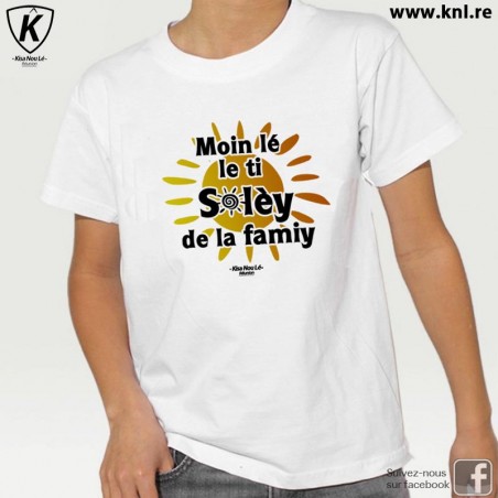 Tee Shirt Moin Lé enfant blanc