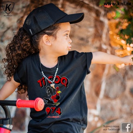 Tee Shirt Ti Coq enfant noir