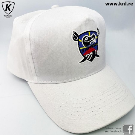 Casquette 974 Pirate Blanc Réunion