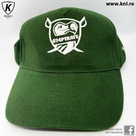 Casquette 974 Pirate verte