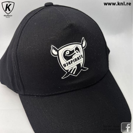 Casquette 974 Pirate noir et blanc