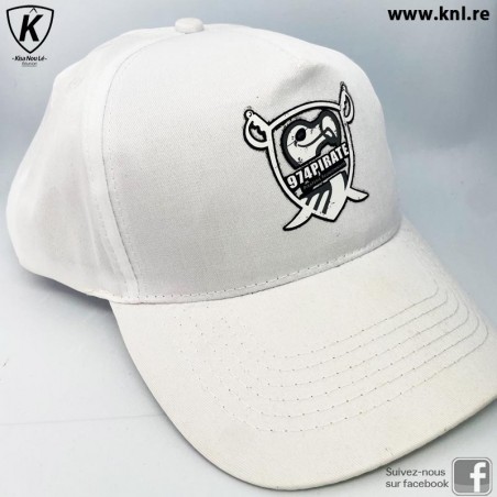 Casquette 974 Pirate blanche