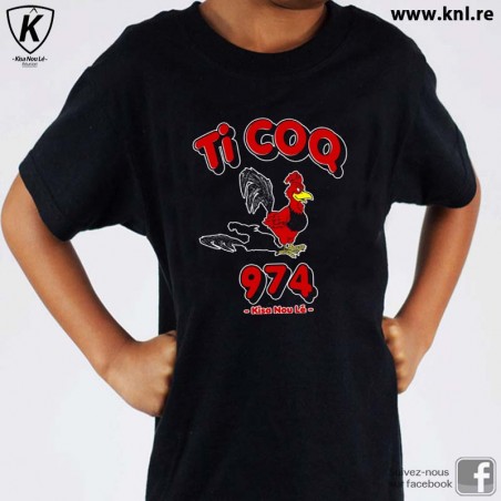 Tee Shirt Ti Coq enfant noir