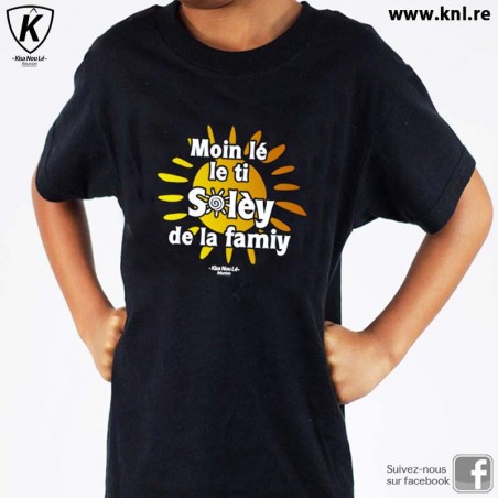 Tee Shirt Moin Lé enfant noir